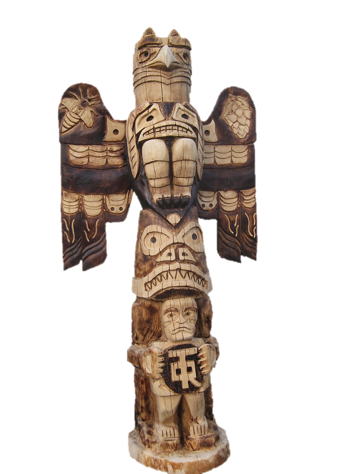 carved totempole