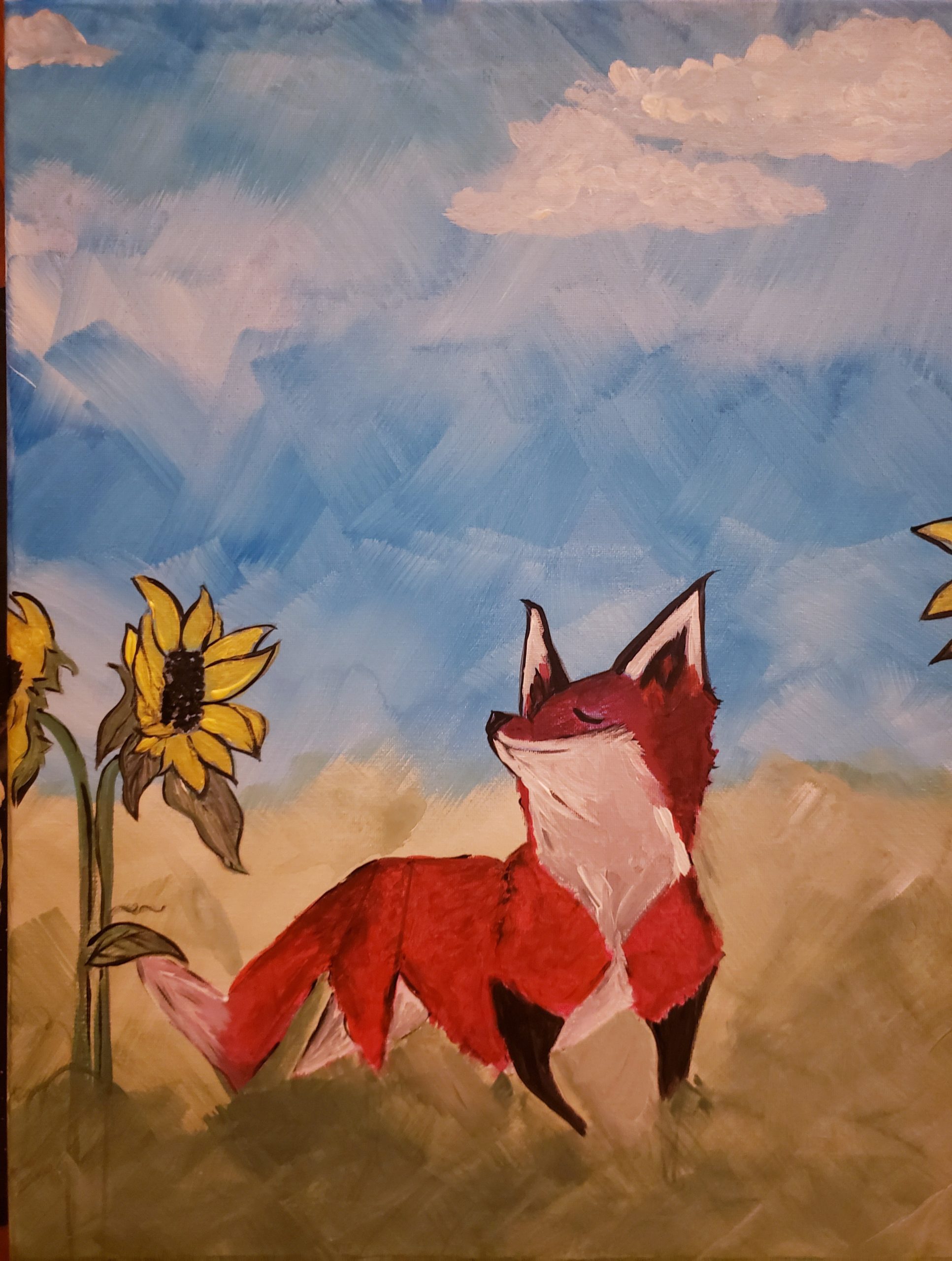 Fox and Sunflower